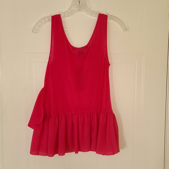 French Connection FCUK Sleeveless Peplum Top. Hot Pink. XS. - Picture 2 of 4